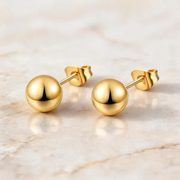 Gold_18K_Pvd_Stainless_Steel_Ball_Stud_Earrings_For_Women