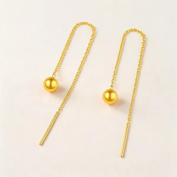 Gold_18K_Pvd_Stainless_Steel_Ball_Chain_Threader_Earrings_For_Women