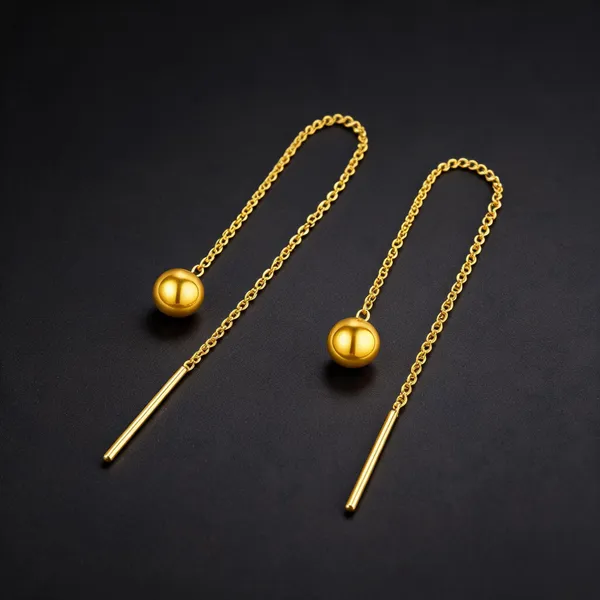 Gold_18K_Pvd_Stainless_Steel_Ball_Chain_Threader_Earrings_For_Women