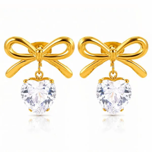 Gold_Tone_Bow_Heart_Drop_Earrings