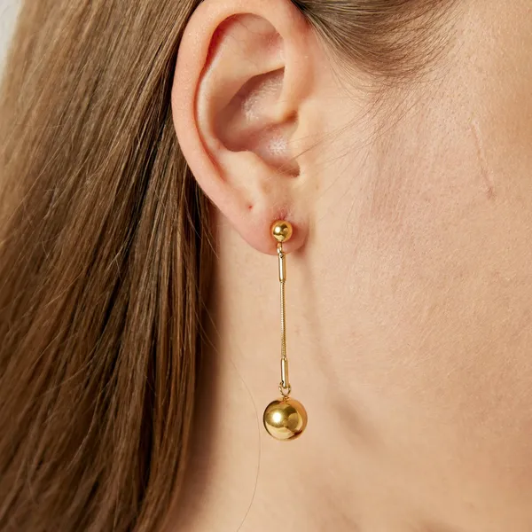 Gold-Tone_Ball_Chain_Drop_Earrings_for_Women