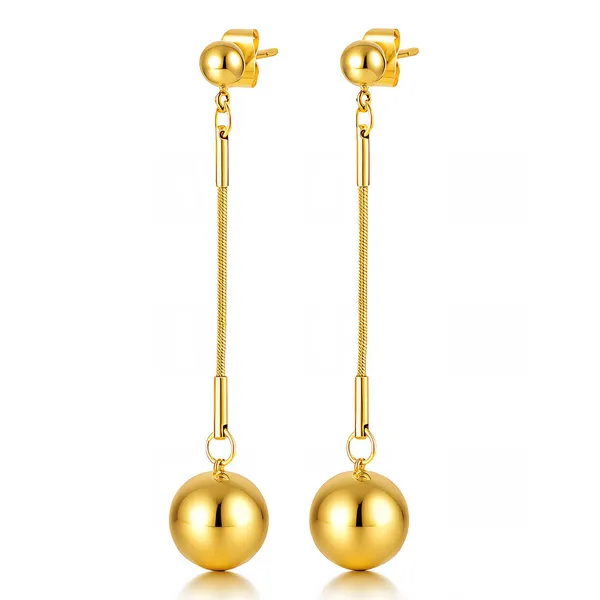 Gold-Tone_Ball_Chain_Drop_Earrings_for_Women