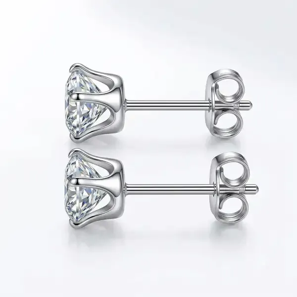Gold_And_Silver_PVD_Cubic_Zirconia_Stud_Earrings_Duo_For_Women