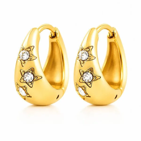 Gold-Tone_Star_Embellished_Hoop_Earrings_for_Women