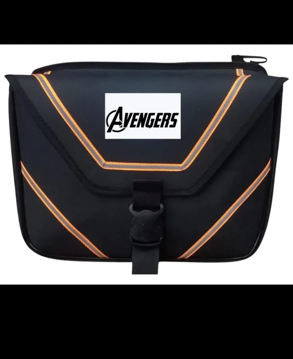 Black_Pvc_Synthetic_Leather_Avengers_Shoulder_Bag_For_Boys