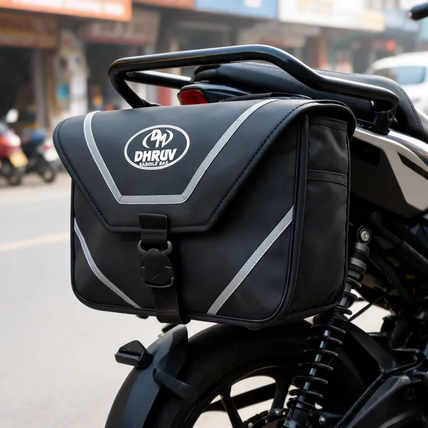 Black_Pvc_Synthetic_Leather_Motorcycle_Saddle_Bag