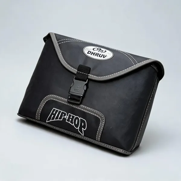Black_Pvc_Synthetic_Leather_Motorcycle_Saddle_Bag