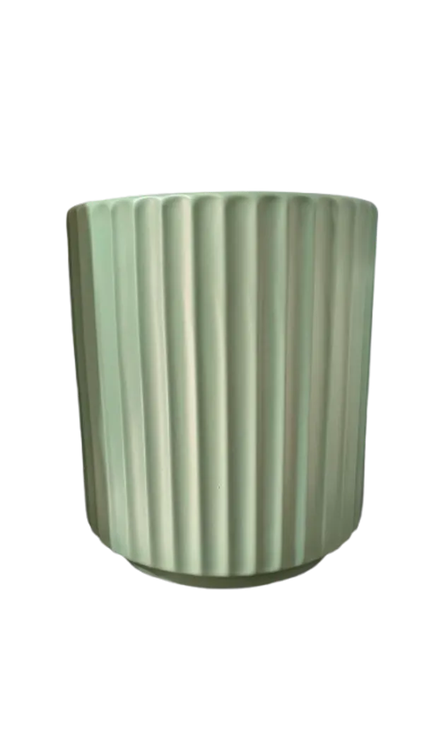 Sage_Green_Ribbed_Planter_Pot