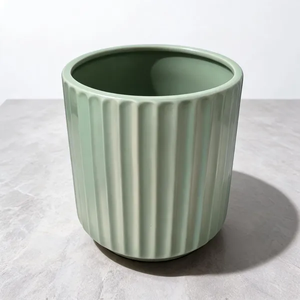 Ceramic_Modern_Ribbed_Sage_Green_Planter_Pot