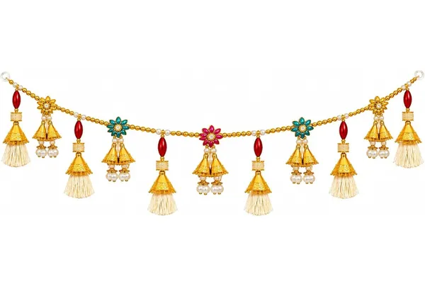 Gold_Tone_Beaded_Floral_Tassel_Door_Toran