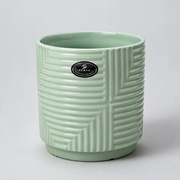 Ceramic_Modern_Geometric_Pattern_Mint_Planter_Pot