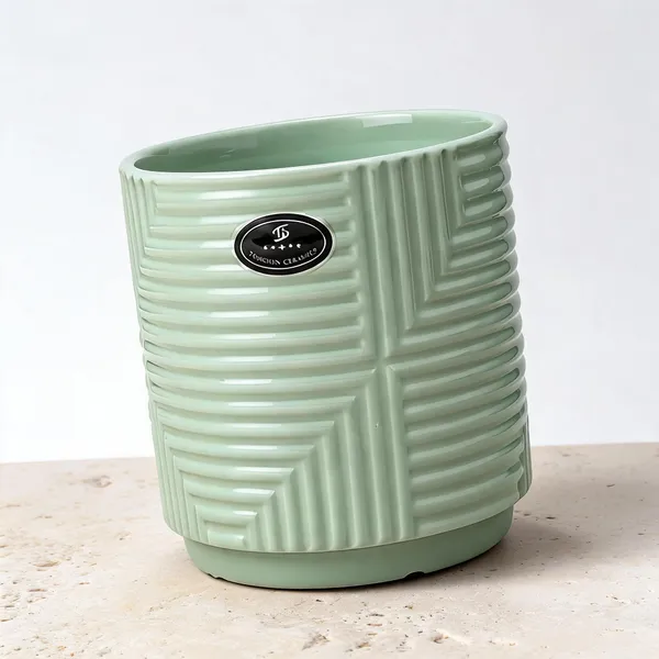 Ceramic_Modern_Geometric_Pattern_Mint_Planter_Pot
