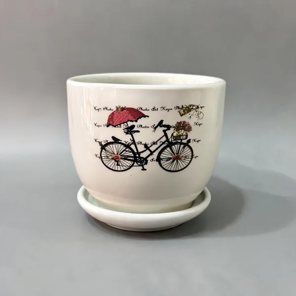 Ceramic_Vintage_Bicycle_Print_Planter_Pot_With_Saucer