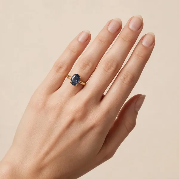 Gold_Blue_Metal_Blue_Stone_Solitaire_Ring_For_Women
