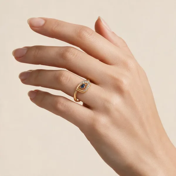 Gold_&_Blue_Metal_Eye_Design_Stone_Ring_For_Women