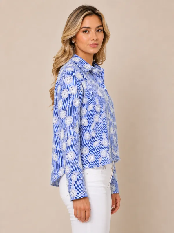 Stripe_Floral_Embroidered_Shirt_Blue