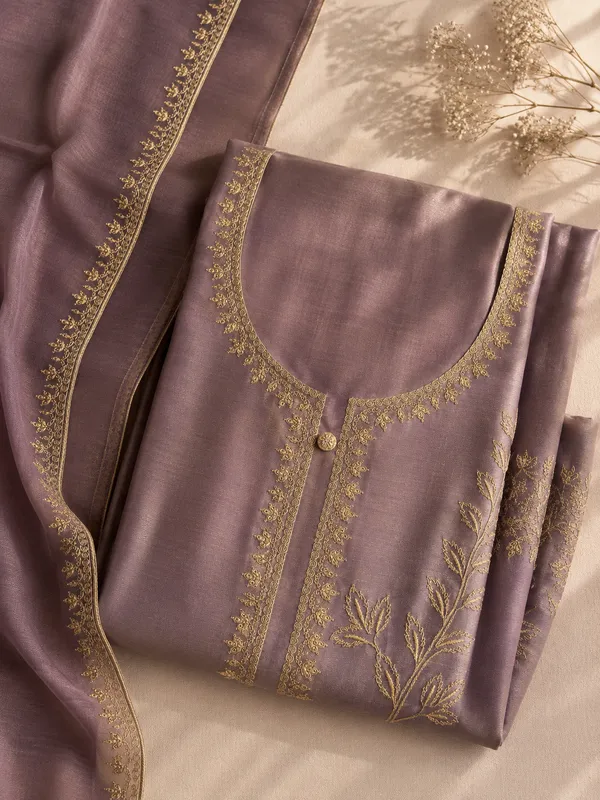 Champagne_Gold_Embroidered_Semi_Stitched_Set_Default_Title
