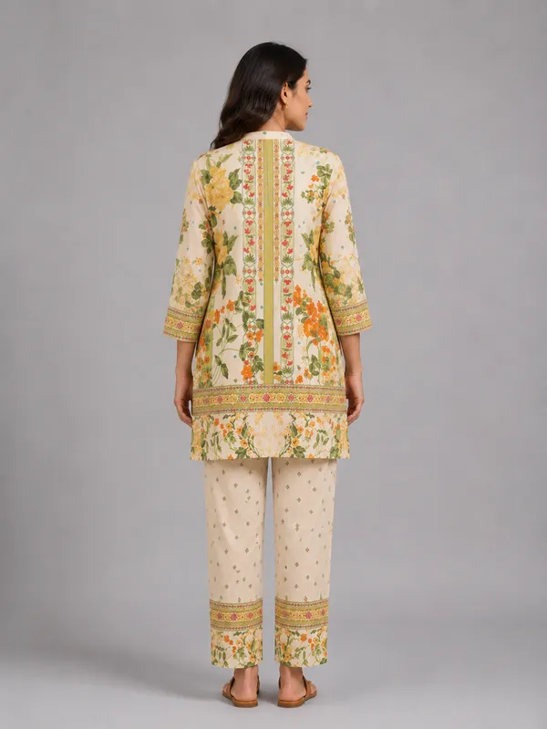 Cream_Floral_Printed_Cotton_Co_Ord_Set