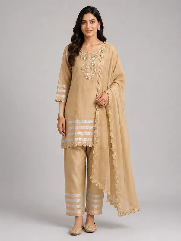 Beige_Embroidered_Kurta_Set_With_Dupatta