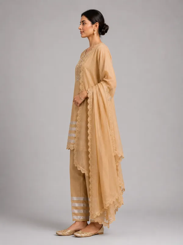 Beige_Embroidered_Kurta_Set_With_Dupatta