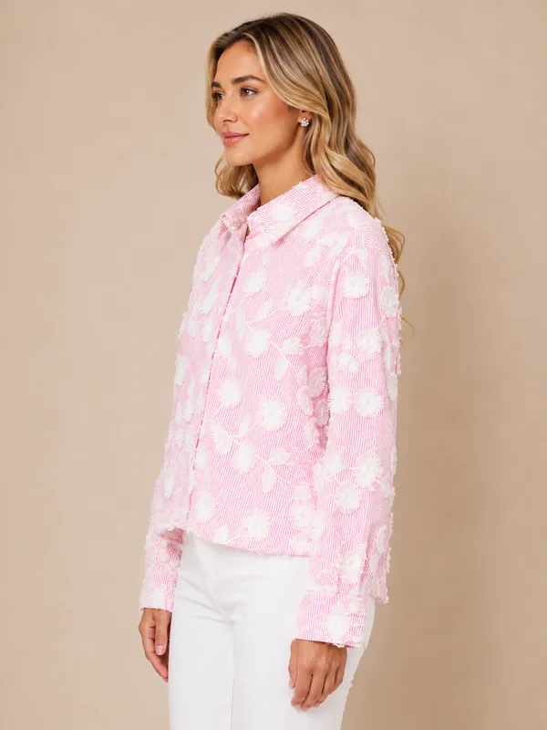 Pink_Stripe_Floral_Embroidered_Shirt