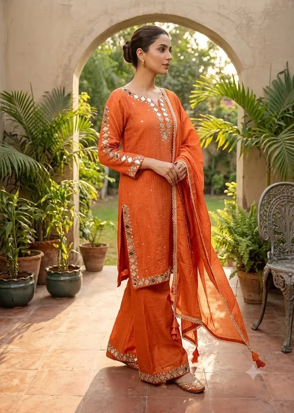 Burnt_Orange_Mirror_Work_Silk_Suit_Set_Default_Title
