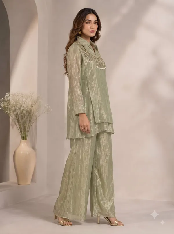 Sage_Green_Metallic_Tissue_Tunic_Palazzo_Co_Ord_Set_Default_Title