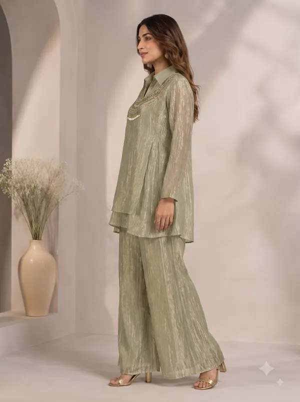 Sage_Green_Metallic_Tissue_Tunic_Palazzo_Co_Ord_Set_Default_Title