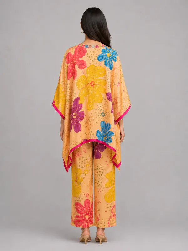 Multicolor_Floral_Satin_Blend_Kaftan_Co_Ord_Set_Default_Title