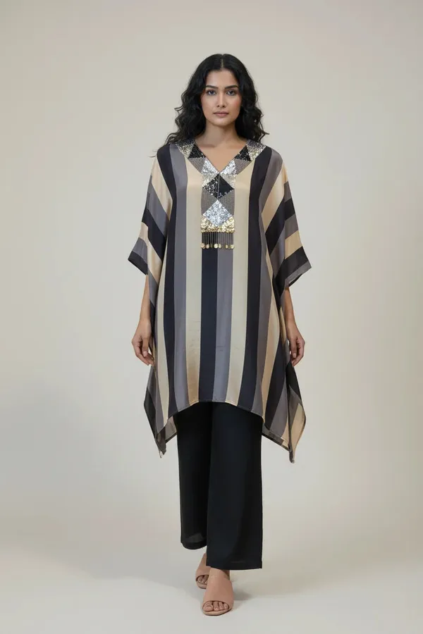 Striped_Kaftan_Tunic_Set_By_Jinisha_Bafana_Collection_Default_Title