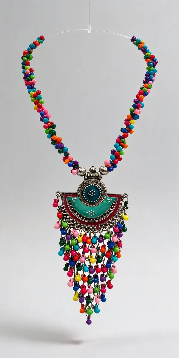 Multicolour_Beaded_Layered_Statement_Necklace_For_Women