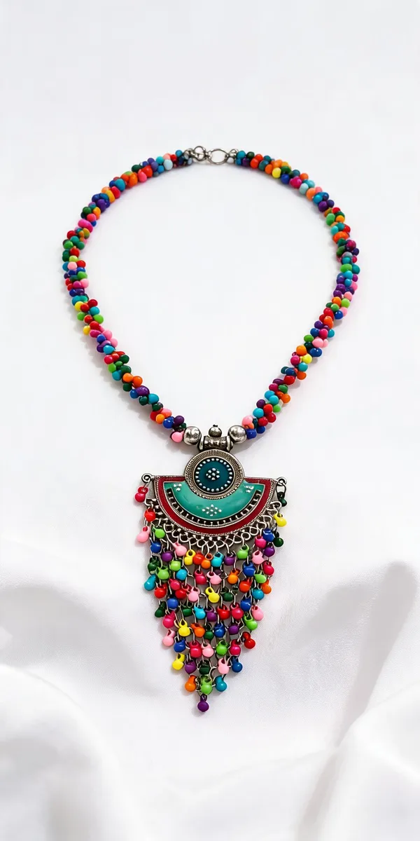 Multicolour_Beaded_Layered_Statement_Necklace_For_Women