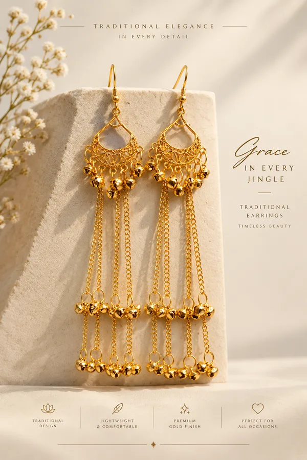 Gold_Chandelier_Chain_Dangler_Earrings_For_Women