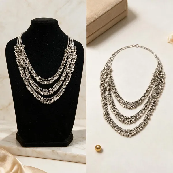 Silver_Oxidised_Layered_Ghungroo_Statement_Necklace
