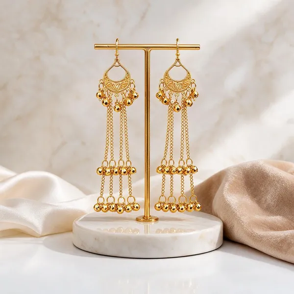 Gold_Teardrop_Chandelier_Dangler_Earrings_For_Women