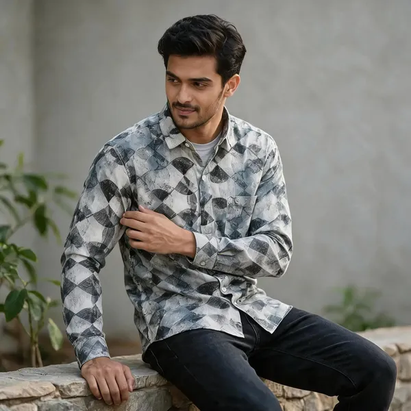 Grey_Cotton_Geometric_Print_Regular_Fit_Shirt_For_Men