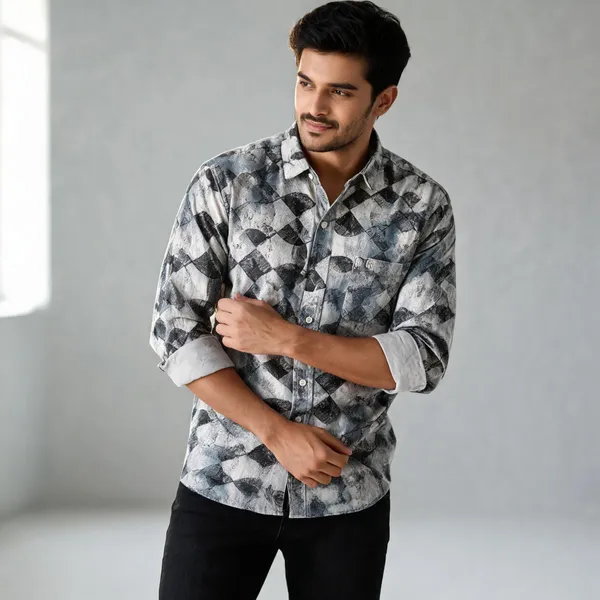 Grey_Cotton_Geometric_Print_Regular_Fit_Shirt_For_Men