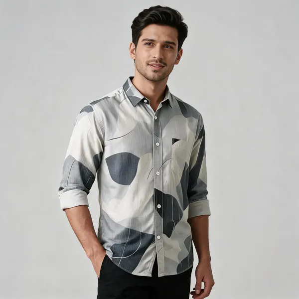 Grey_Cotton_Geometric_Colour-Block_Casual_Shirt_For_Men
