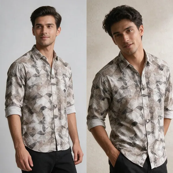 Beige_Cotton_Geometric_Print_Casual_Shirt_For_Men