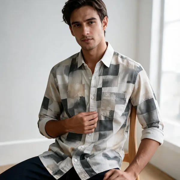 Grey_Cotton_Checked_Regular_Fit_Shirt_For_Men
