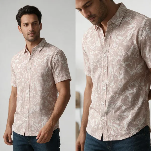 Beige_Cotton_Botanical_Print_Casual_Shirt_For_Men