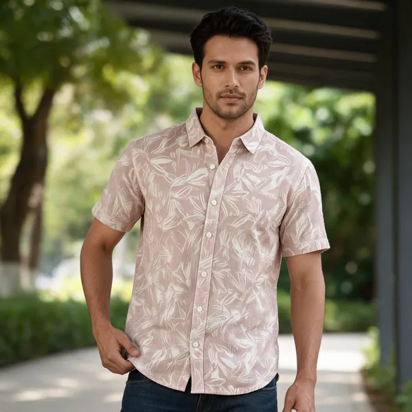 Beige_Cotton_Botanical_Print_Casual_Shirt_For_Men