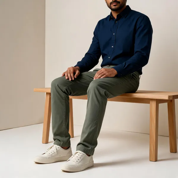 Olive_Stretch_Cotton_Straight_Fit_Trousers_For_Men