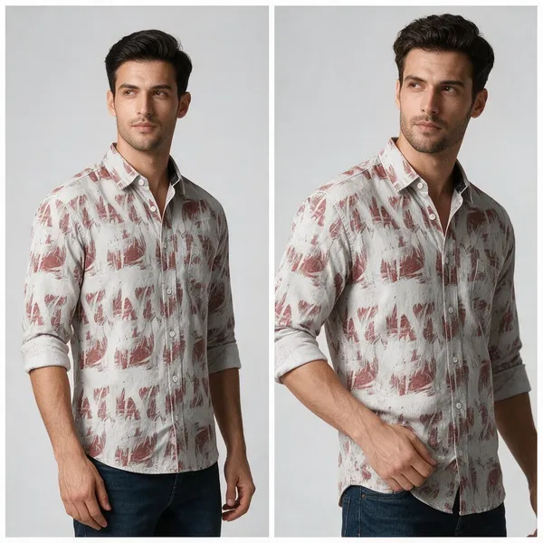 White_Cotton_Brushstroke_Print_Casual_Shirt_For_Men