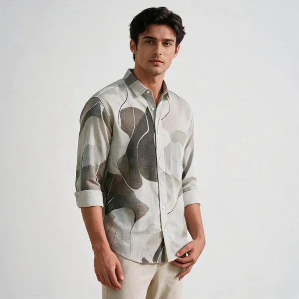 Grey_Cotton_Geometric_Print_Casual_Shirt_For_Men