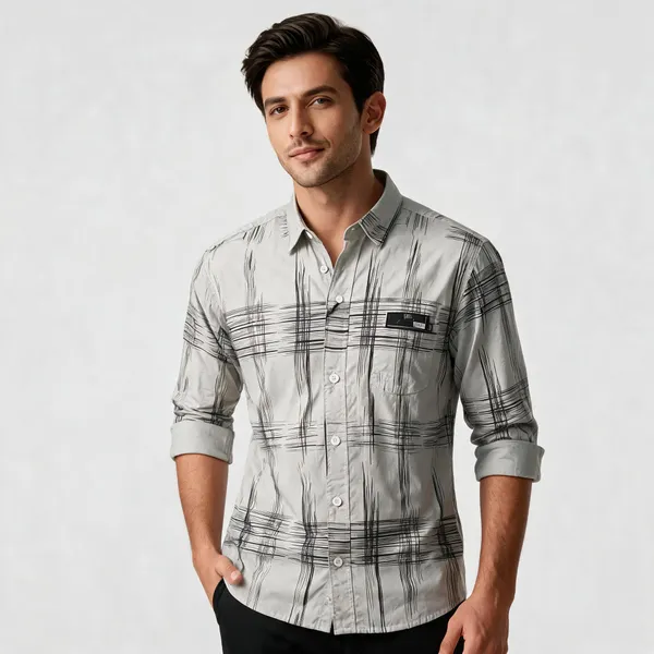 White_Cotton_Checkered_Casual_Shirt_For_Men