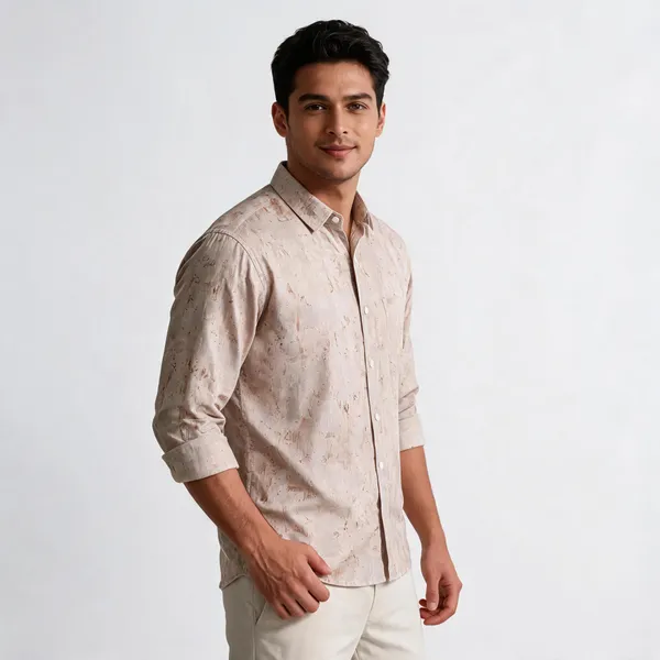 Beige_Cotton_Abstract_Linear_Print_Casual_Shirt_For_Men