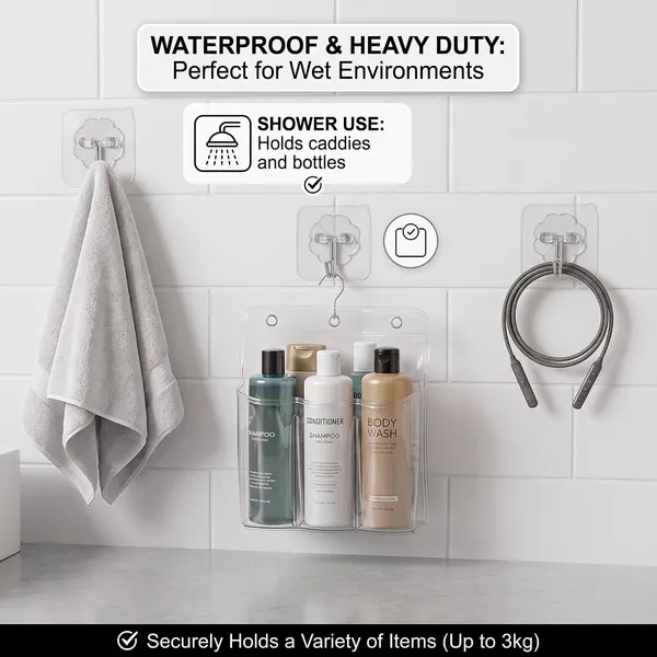 Plastic_Transparent_Self-Adhesive_Heavy_Duty_No-Drill_Wall_Hooks_Set_Of_20_Each_-_Pack_Of_2