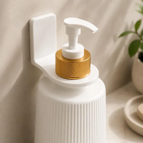 Plastic_Wall_Mounted_Ribbed_Hand_Wash_Dispenser_Set_White_-_Pack_Of_2