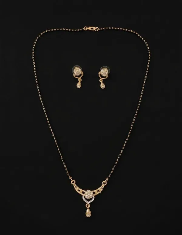 Black_Golden_Brass_Mangalsutra_Necklace_Earrings_Set_For_Women
